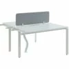 Extension Pour Bureau Bench 2 Personnes - Blanc - L120 Cm - Avec Séparateur - DOWNTOWN