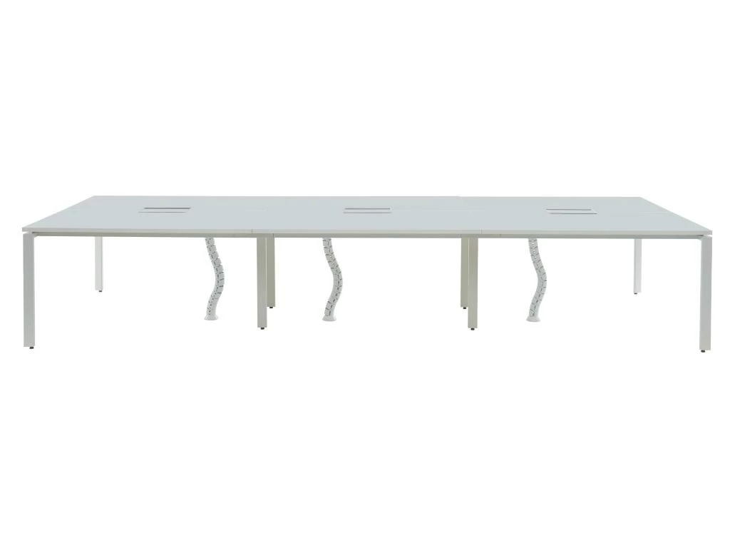 Bureau Bench 6 Personnes - Blanc - L140 Cm - DOWNTOWN 4 Bureau Bench 6 Personnes - Blanc - L140 Cm - DOWNTOWN – Image 4