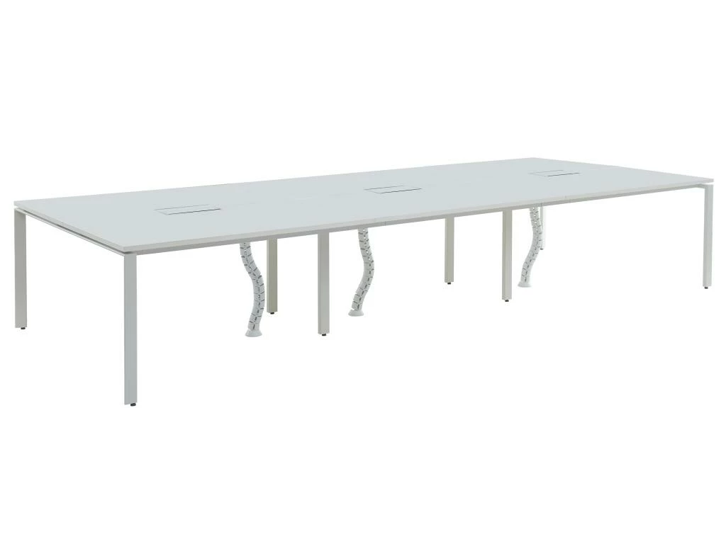 Bureau Bench 6 Personnes - Blanc - L140 Cm - DOWNTOWN 3 Bureau Bench 6 Personnes - Blanc - L140 Cm - DOWNTOWN – Image 3