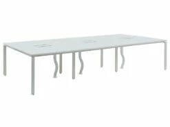 Bureau Bench 6 Personnes - Blanc - L120 Cm - DOWNTOWN -mobilier de bureau Shop meuble bureau 12396467