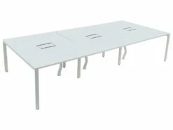 Bureau Bench 6 Personnes - Blanc - L120 Cm - DOWNTOWN -mobilier de bureau Shop meuble bureau 12396469