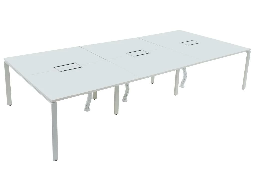 Bureau Bench 6 Personnes - Blanc - L140 Cm - DOWNTOWN 6 Bureau Bench 6 Personnes - Blanc - L140 Cm - DOWNTOWN – Image 6