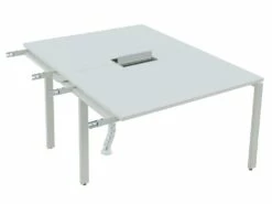 Extension Pour Bureau Bench 2 Personnes - Blanc - L120 Cm - DOWNTOWN -mobilier de bureau Shop meuble bureau 12434127