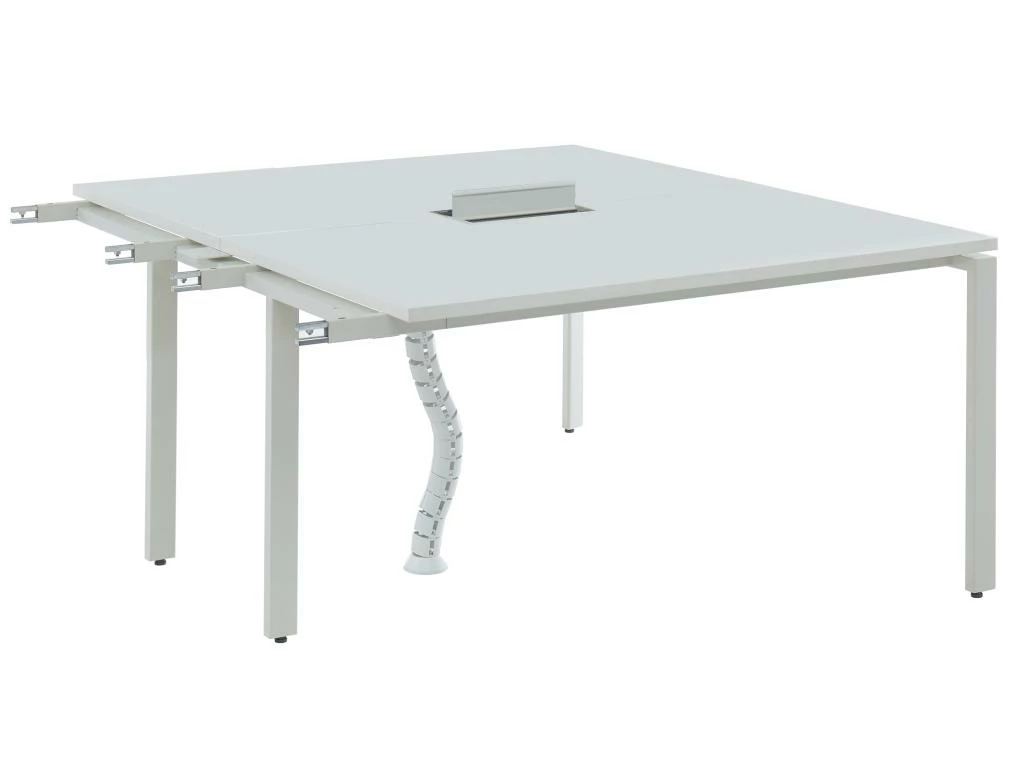 Extension Pour Bureau Bench 2 Personnes - Blanc - L140 Cm - DOWNTOWN 2 Extension Pour Bureau Bench 2 Personnes - Blanc - L140 Cm - DOWNTOWN – Image 2