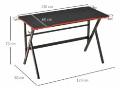 HOMCOM Bureau Gaming Racing Bureau Gamer Bureau Informatique Bracket Supports Casque Enceintes Porte-gobelet Métal Plateau MDF Texture Carbone Rouge Noir 7 HOMCOM Bureau Gaming Racing Bureau Gamer Bureau Informatique Bracket Supports Casque Enceintes Porte-gobelet Métal Plateau MDF Texture Carbone Rouge Noir -mobilier de bureau Shop meuble bureau 12446415