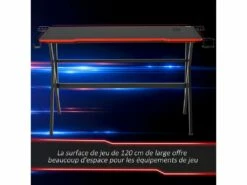 HOMCOM Bureau Gaming Racing Bureau Gamer Bureau Informatique Bracket Supports Casque Enceintes Porte-gobelet Métal Plateau MDF Texture Carbone Rouge Noir 9 HOMCOM Bureau Gaming Racing Bureau Gamer Bureau Informatique Bracket Supports Casque Enceintes Porte-gobelet Métal Plateau MDF Texture Carbone Rouge Noir -mobilier de bureau Shop meuble bureau 12446419