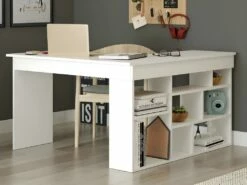 Bureau D'angle Avec Rangements - Coloris : Blanc - LILEUL -mobilier de bureau Shop meuble bureau 12461269