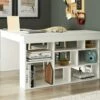 Bureau D'angle Avec Rangements - Coloris : Blanc - LILEUL