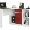 KERESTE - Bureau D'angle Style Moderne Cabinet - 79x120x126 - 1 Tiroir+1 Porte