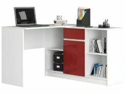KERESTE - Bureau D'angle Style Moderne Cabinet - 79x120x126 - 1 Tiroir+1 Porte
