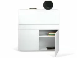 Bureau FOCUS - Blanc Laqué - TEMAHOME -mobilier de bureau Shop meuble bureau 12515465