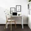 Table D'ordinateur Pour PC En Bois Acier Blanc De Style Moderne