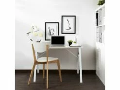 Table D'ordinateur Pour PC En Bois Acier Blanc De Style Moderne