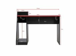 Table Gaming Pour PC Noire Rouge En Bois Moderne Avec Accessoires 10 Table Gaming Pour PC Noire Rouge En Bois Moderne Avec Accessoires -mobilier de bureau Shop meuble bureau 12573493