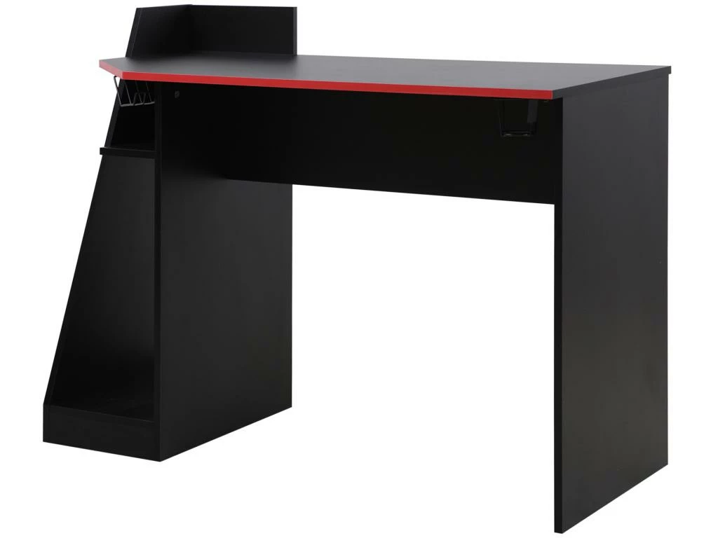 Table Gaming Pour PC Noire Rouge En Bois Moderne Avec Accessoires 4 Table Gaming Pour PC Noire Rouge En Bois Moderne Avec Accessoires – Image 4
