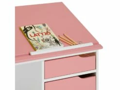 Bureau Enfant écolier Junior EMMA Pupitre Inclinable Avec 4 Tiroirs En Pin Massif, Lasuré Blanc Et Rose 8 Bureau Enfant écolier Junior EMMA Pupitre Inclinable Avec 4 Tiroirs En Pin Massif, Lasuré Blanc Et Rose -mobilier de bureau Shop meuble bureau 12850999