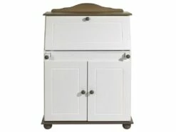 Bureau Secrétaire DAVID Avec Abattant Rangement Plusieurs étagères 2 Portes Plan De Travail Rabattable, En Pin Massif Taupe Et Blanc 7 Bureau Secrétaire DAVID Avec Abattant Rangement Plusieurs étagères 2 Portes Plan De Travail Rabattable, En Pin Massif Taupe Et Blanc -mobilier de bureau Shop meuble bureau 12851239