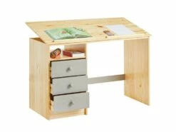 Bureau Enfant écolier Junior KEVIN Pupitre Inclinable Avec 3 Tiroirs 1 Casier En Pin Massif Vernis Naturel Et Lasuré Gris 8 Bureau Enfant écolier Junior KEVIN Pupitre Inclinable Avec 3 Tiroirs 1 Casier En Pin Massif Vernis Naturel Et Lasuré Gris -mobilier de bureau Shop meuble bureau 12851307