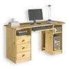 Bureau Multi Rangements BOB En Pin Massif Vernis Naturel