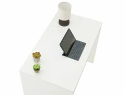 Bureau ALICE Table De Travail Avec 1 Niche De Rangement Sous Le Plateau, En Pin Massif Lasuré Blanc -mobilier de bureau Shop meuble bureau 12851341
