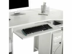 Bureau Multi Rangements BOB En Pin Massif Lasuré Blanc -mobilier de bureau Shop meuble bureau 12851383