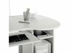 Bureau Multi Rangements BOB En Pin Massif Lasuré Blanc -mobilier de bureau Shop meuble bureau 12851385