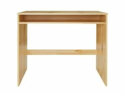 Bureau ALICE Table De Travail Avec 1 Niche De Rangement Sous Le Plateau, En Pin Massif Recouvert D'un Vernis Naturel -mobilier de bureau Shop meuble bureau 12851475