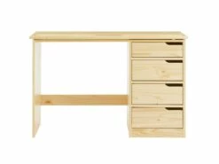 Bureau Enfant écolier Junior EMMA Pupitre Inclinable Avec 4 Tiroirs En Pin Massif Naturel -mobilier de bureau Shop meuble bureau 12851485