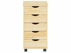 Caisson De Bureau LAGOS Meuble De Rangement Sur Roulettes Avec 5 Tiroirs, En Pin Massif Finition Vernis Naturel 7 Caisson De Bureau LAGOS Meuble De Rangement Sur Roulettes Avec 5 Tiroirs, En Pin Massif Finition Vernis Naturel -mobilier de bureau Shop meuble bureau 12852251