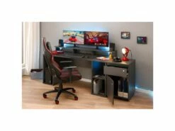 MARIO - Pack Bureau Gamer Et Caisson Verouillable Anthracite