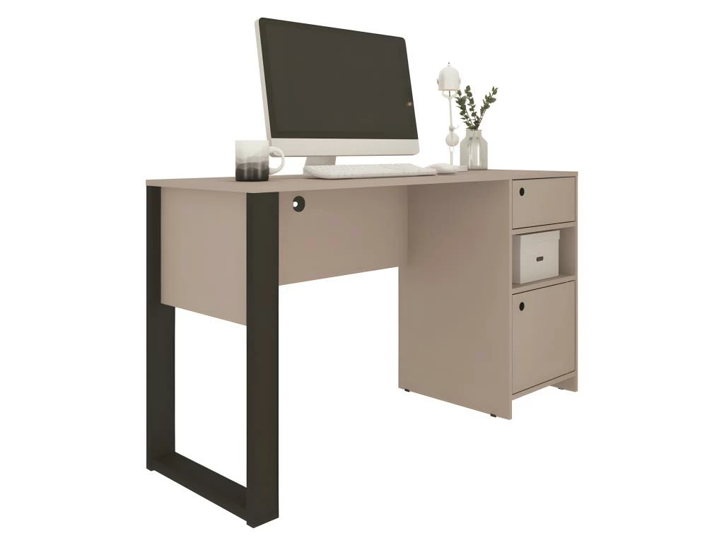 Bureau Gamer 1 Caisson 1 Tiroir Taupe 1 Bureau Gamer 1 Caisson 1 Tiroir Taupe