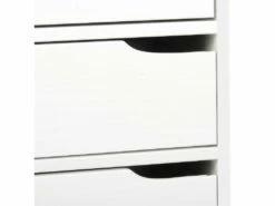 Bureau HUGO Avec Rangement 5 Tiroirs Style Scandinave En Pin Massif Lasuré Blanc -mobilier de bureau Shop meuble bureau 13048713