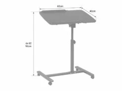 Table Pour Ordinateur à Roulettes Noire SABINE - HAPPY GARDEN -mobilier de bureau Shop meuble bureau 13089333