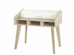 Bureau Dos D'âne Vintage Rideau Blanc - Nombre De Tiroirs: 0 Tiroir