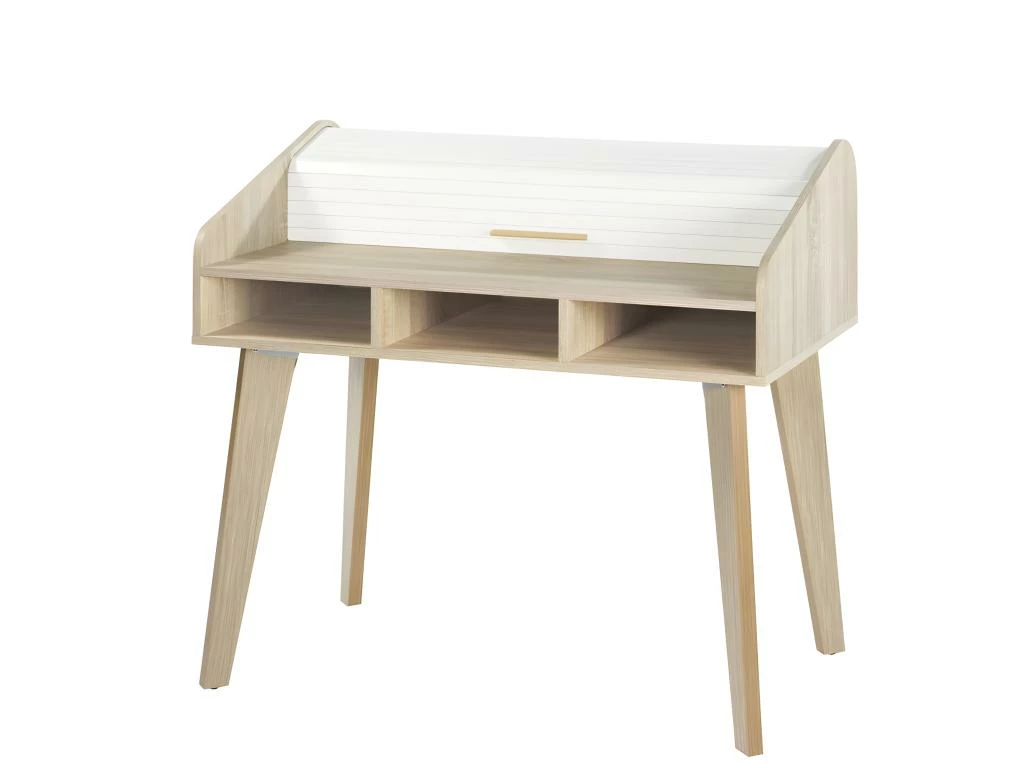 Bureau Dos D'âne Vintage Rideau Blanc - Nombre De Tiroirs: 0 Tiroir 1 Bureau Dos D'âne Vintage Rideau Blanc - Nombre De Tiroirs: 0 Tiroir