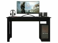 Bureau Gamer 136 Cm Noir -mobilier de bureau Shop meuble bureau 13239037