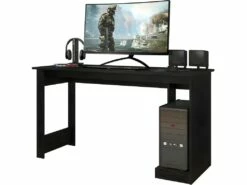 Bureau Gamer 136 Cm Noir -mobilier de bureau Shop meuble bureau 13239039