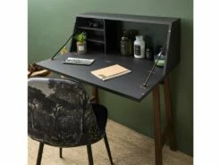 Cabinet Sur Pieds Hauts Bois Fonce Emile -mobilier de bureau Shop meuble bureau 13505081