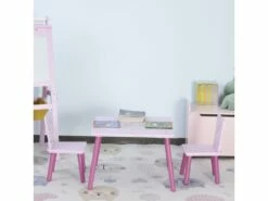 Ensemble Table Et Chaises Enfant Design Princesse Motif Château Bois Pin MDF Rose -mobilier de bureau Shop meuble bureau 13884567