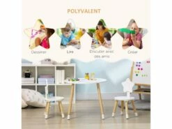 Ensemble Table Et Chaises Enfant Design Scandinave Motif étoile Bois Pin MDF Blanc 13 Ensemble Table Et Chaises Enfant Design Scandinave Motif étoile Bois Pin MDF Blanc -mobilier de bureau Shop meuble bureau 13885227