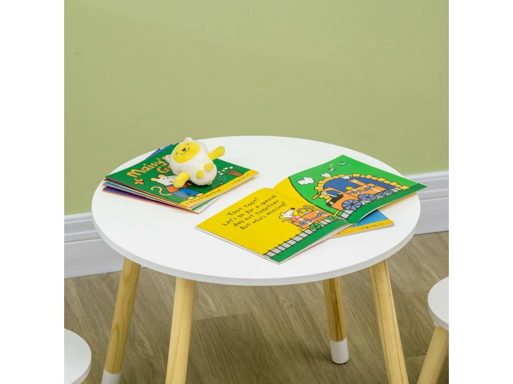 Ensemble Table Et Chaises Enfant Design Scandinave Motif étoile Bois Pin MDF Blanc 8 Ensemble Table Et Chaises Enfant Design Scandinave Motif étoile Bois Pin MDF Blanc – Image 8