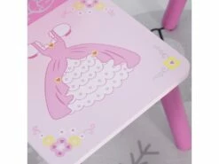 HOMCOM Ensemble Table Et Chaises Enfant Design Princesse Motif Couronne Bois Pin MDF Rose -mobilier de bureau Shop meuble bureau 13885331