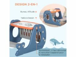 Bureau Pupitre Pour Enfants Avec Tableau Blanc - Table à Dessin - Dim. 65L X 53l X 41H Cm -mobilier de bureau Shop meuble bureau 13888315