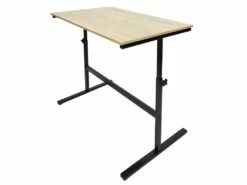 Bureau Réglable "Austin" 100cm Naturel & Noir -mobilier de bureau Shop meuble bureau 14183887