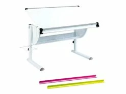 Bureau Multifonctions Enfant "Mathis" 118cm Blanc