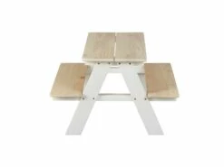 Table & Banc Enfant "Henning" 90cm Blanc & Naturel -mobilier de bureau Shop meuble bureau 14324887