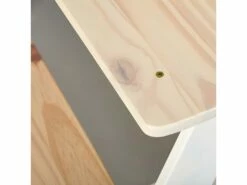 Table & Banc Enfant "Henning" 90cm Blanc & Naturel -mobilier de bureau Shop meuble bureau 14324889