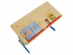Bureau Enfant écolier Junior FLEXI Table à Dessin Réglable En Hauteur Et Pupitre Inclinable Avec 1 Tiroir En Pin Lasuré Multicolore -mobilier de bureau Shop meuble bureau 14456077