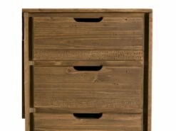 ANDREW - Bureau Scandi Bois Marron 6 Tiroirs Sapin -mobilier de bureau Shop meuble bureau 14659753