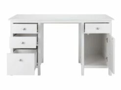 Bureau ALBANE - 4 Tiroirs - 1 Porte - Pin Blanc -mobilier de bureau Shop meuble bureau 14819411